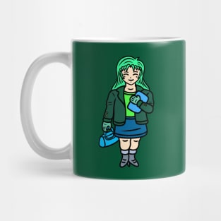 Kawaii green chibi girl Mug